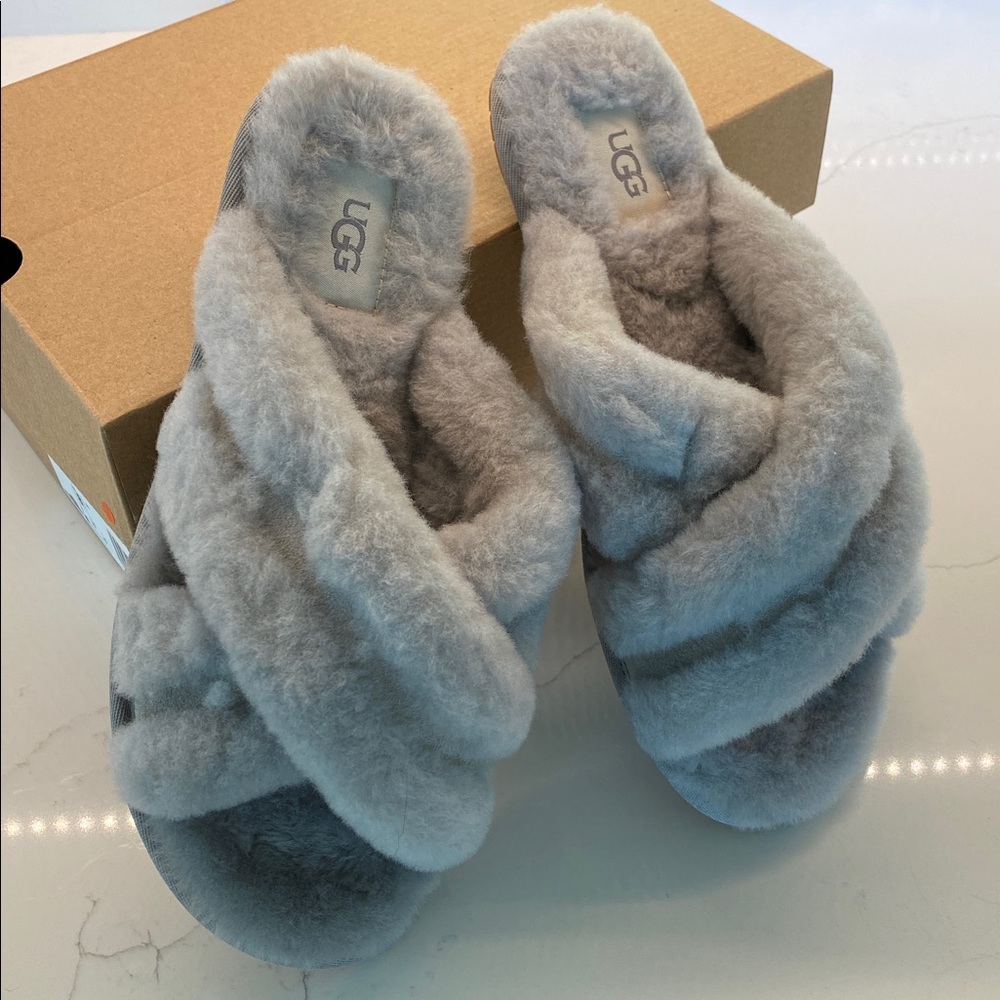 UGG Scuffita Gray Slide Slippers Womens 8
